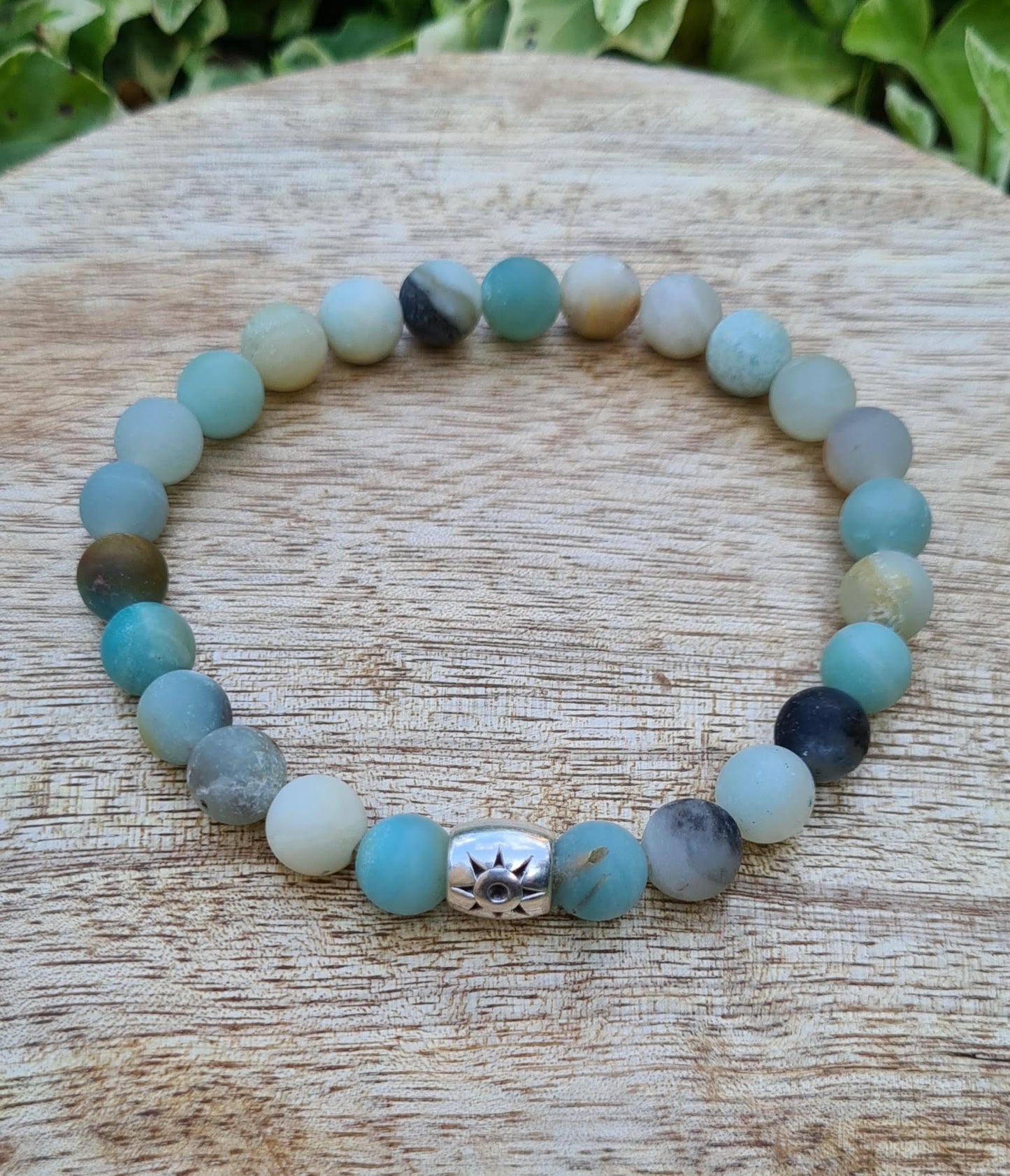 Bracelet "Jaya" Amazonite dépoli 8mm