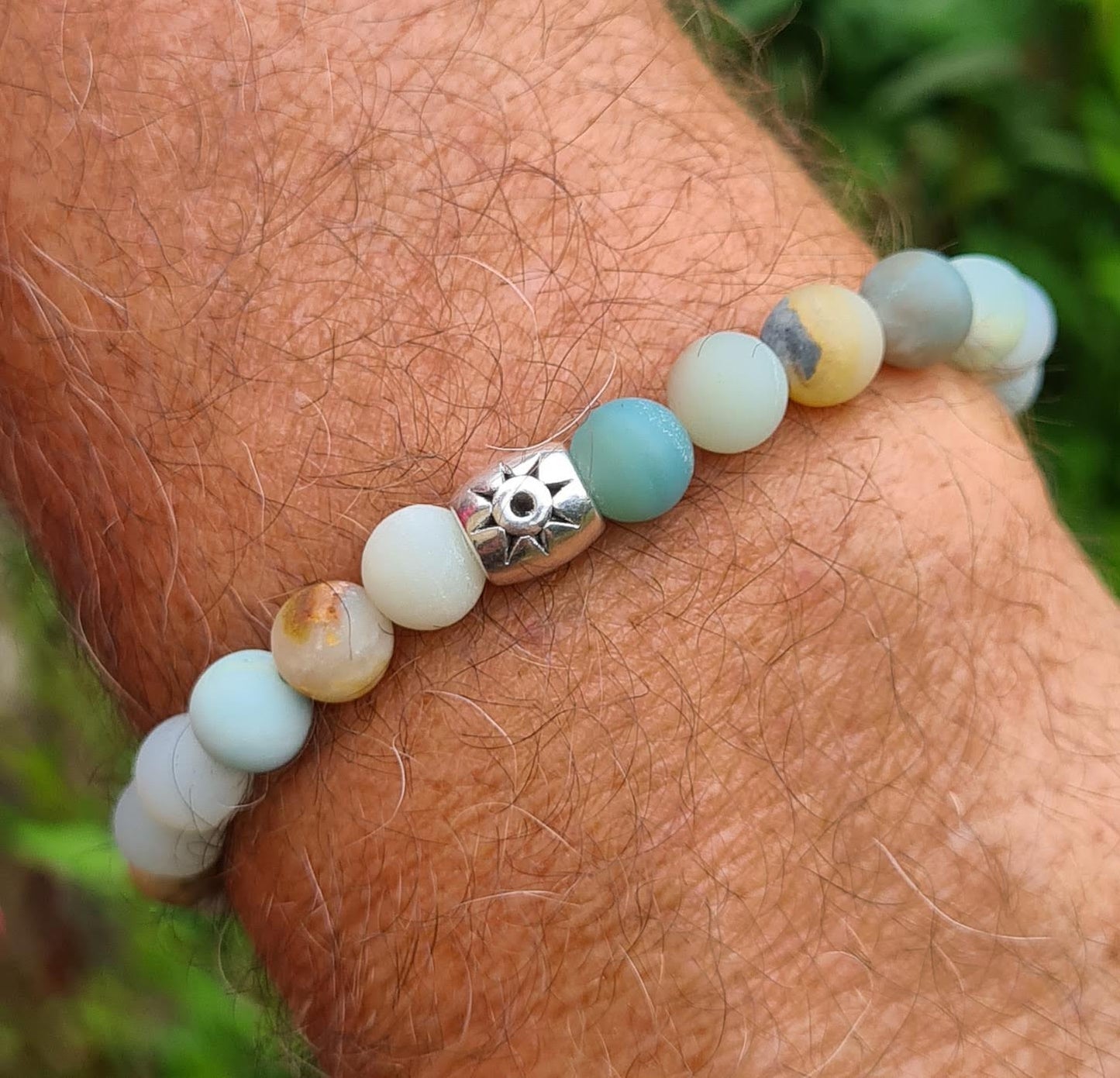 Bracelet "Jaya" Amazonite dépoli 8mm