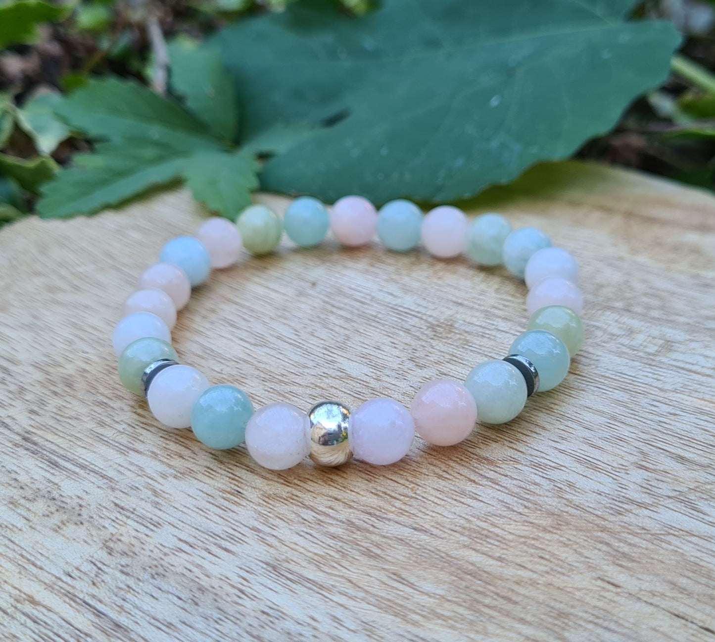 Bracelet "Apsara" Morganite 8mm