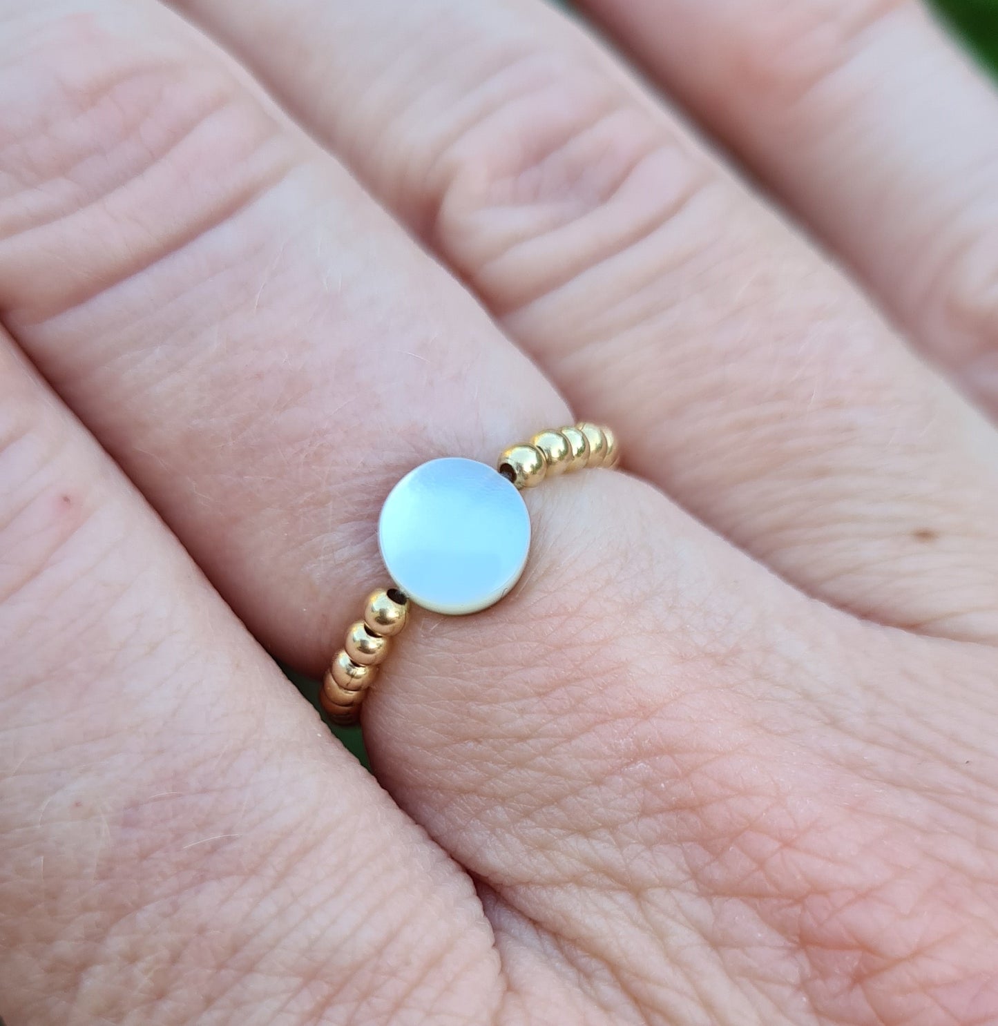 Bague"Nina" Nacre Argent 925 ou Gold filled