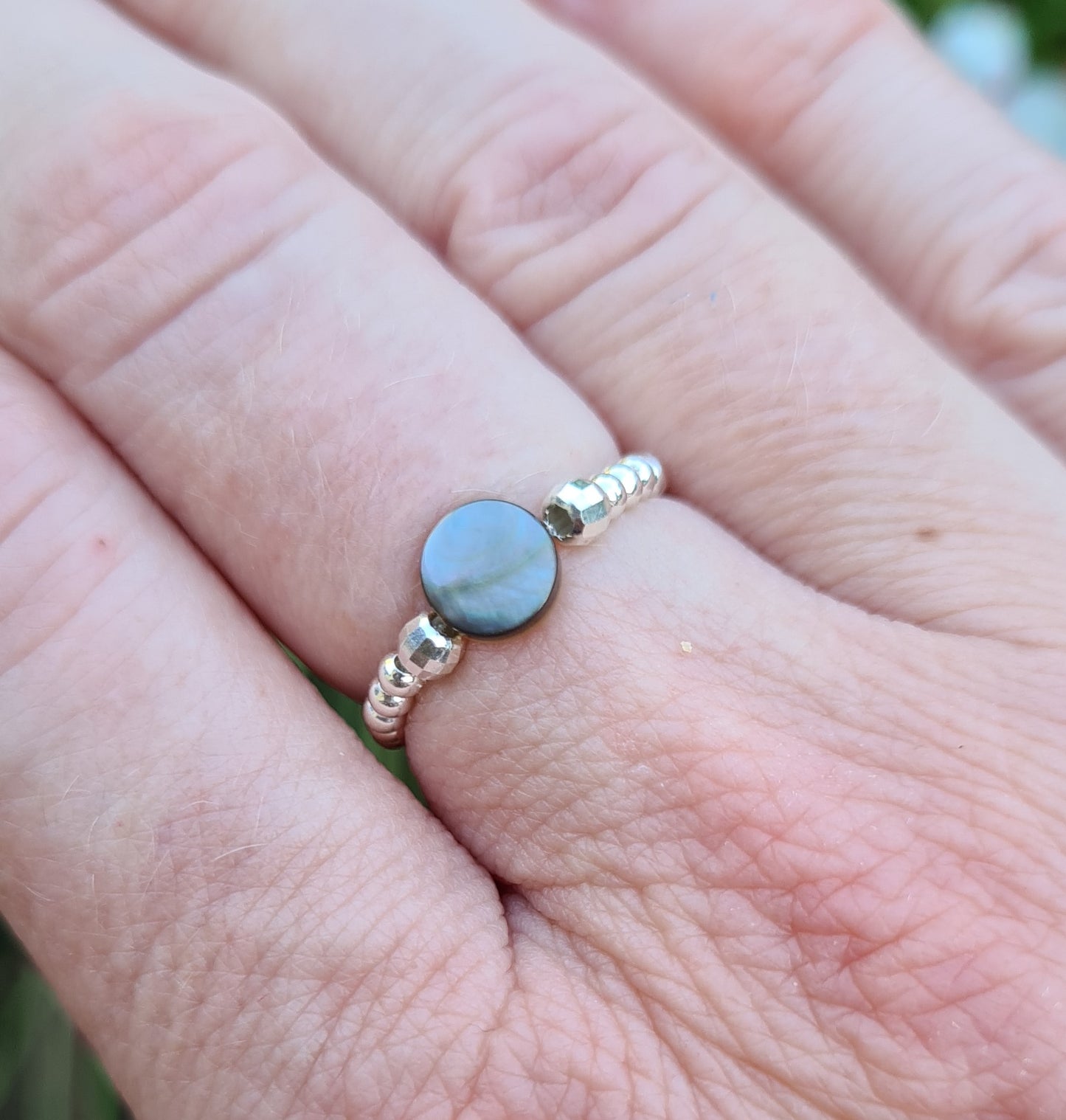 Bague"Nina" Nacre Argent 925 ou Gold filled