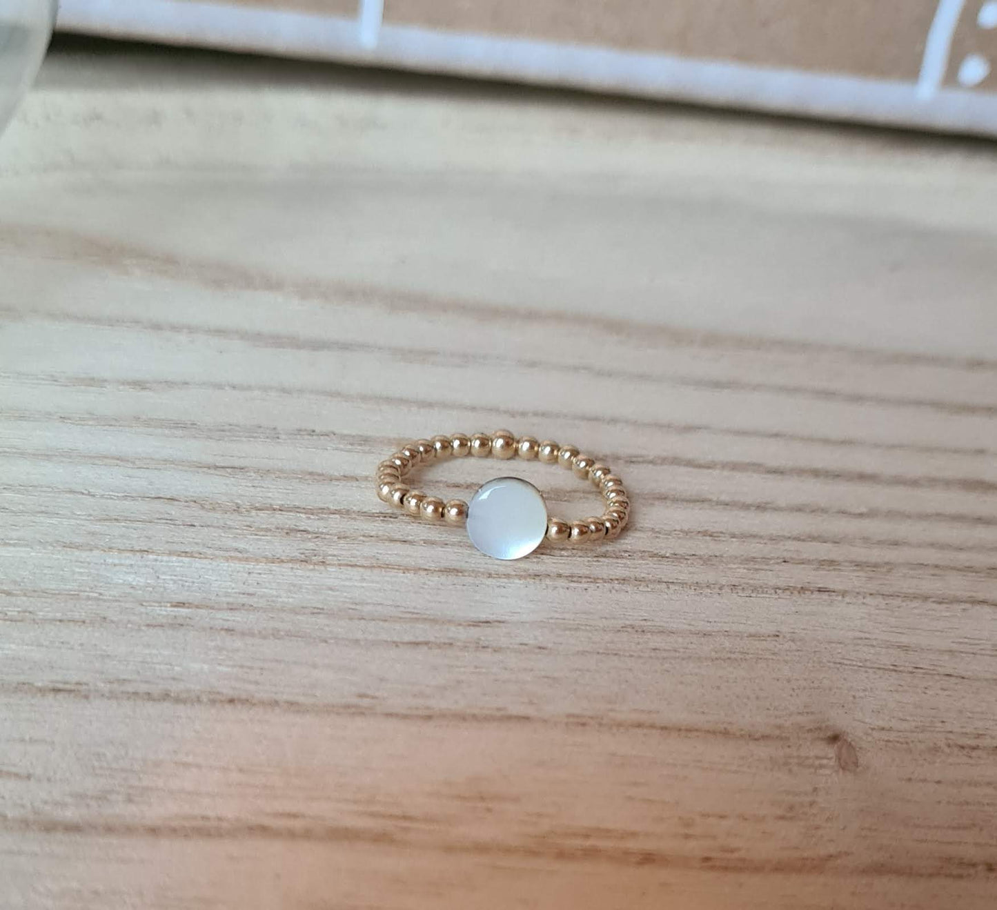 Bague"Nina" Nacre Argent 925 ou Gold filled