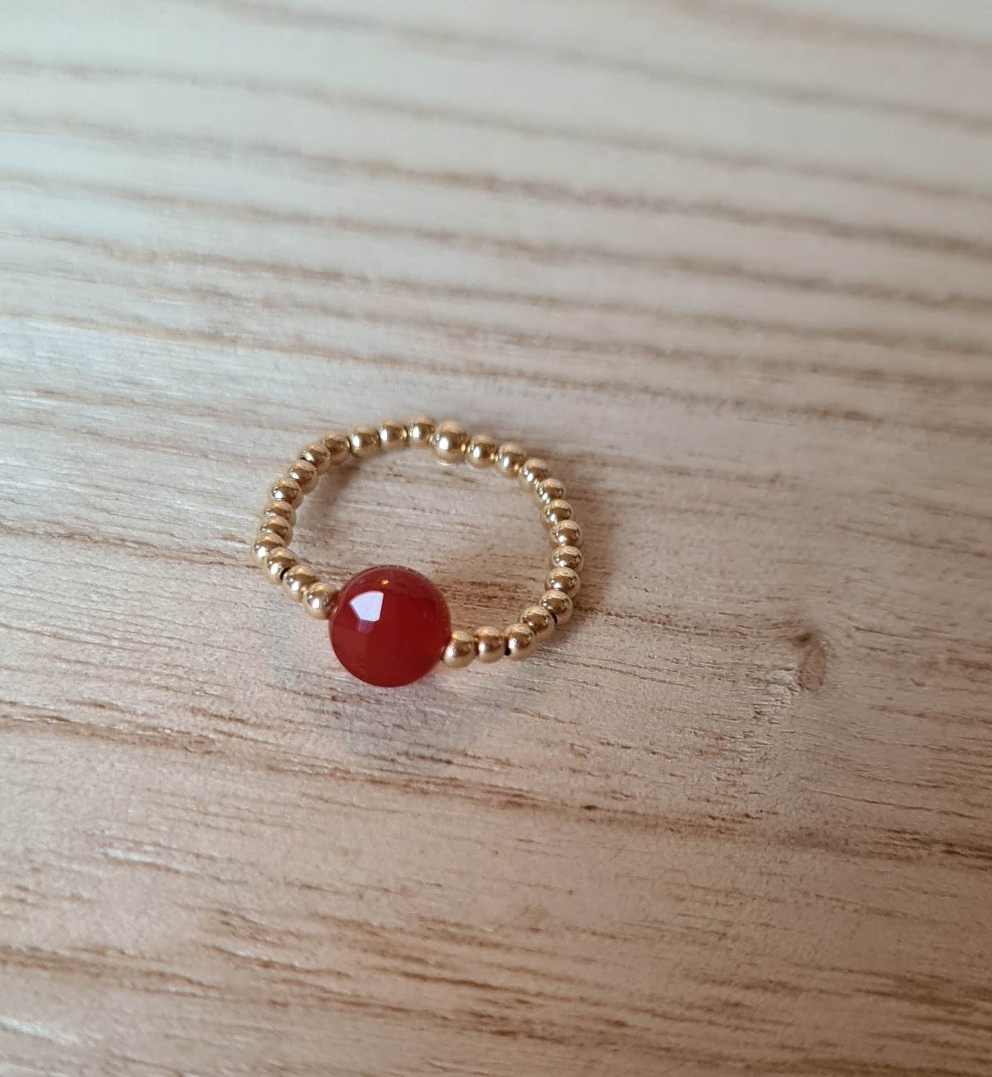 Bague"Nina" Cornaline Argent 925 ou Gold filled