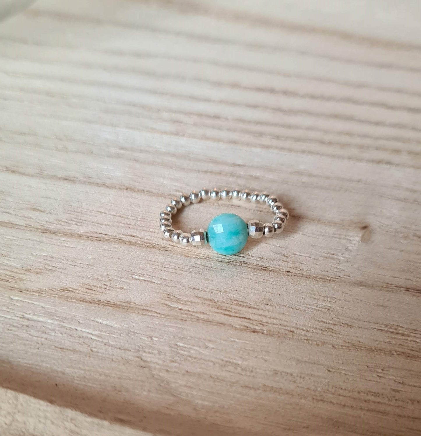 Bague"Nina" Amazonite Argent 925 ou Gold filled