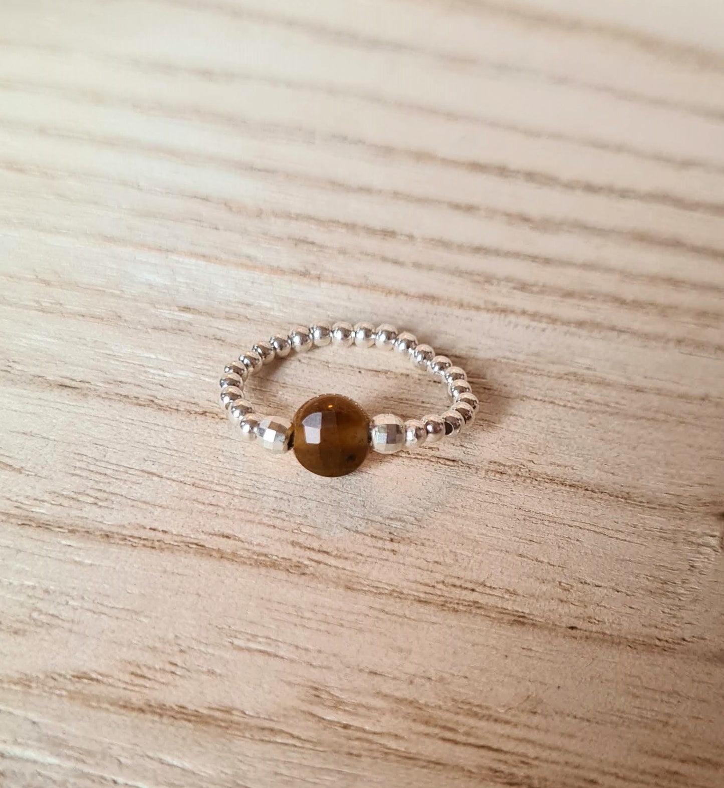 Bague"Nina" Oeil de tigre Argent 925 ou Gold filled