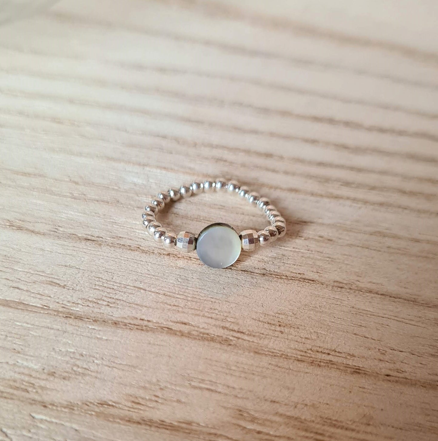 Bague"Nina" Nacre Argent 925 ou Gold filled