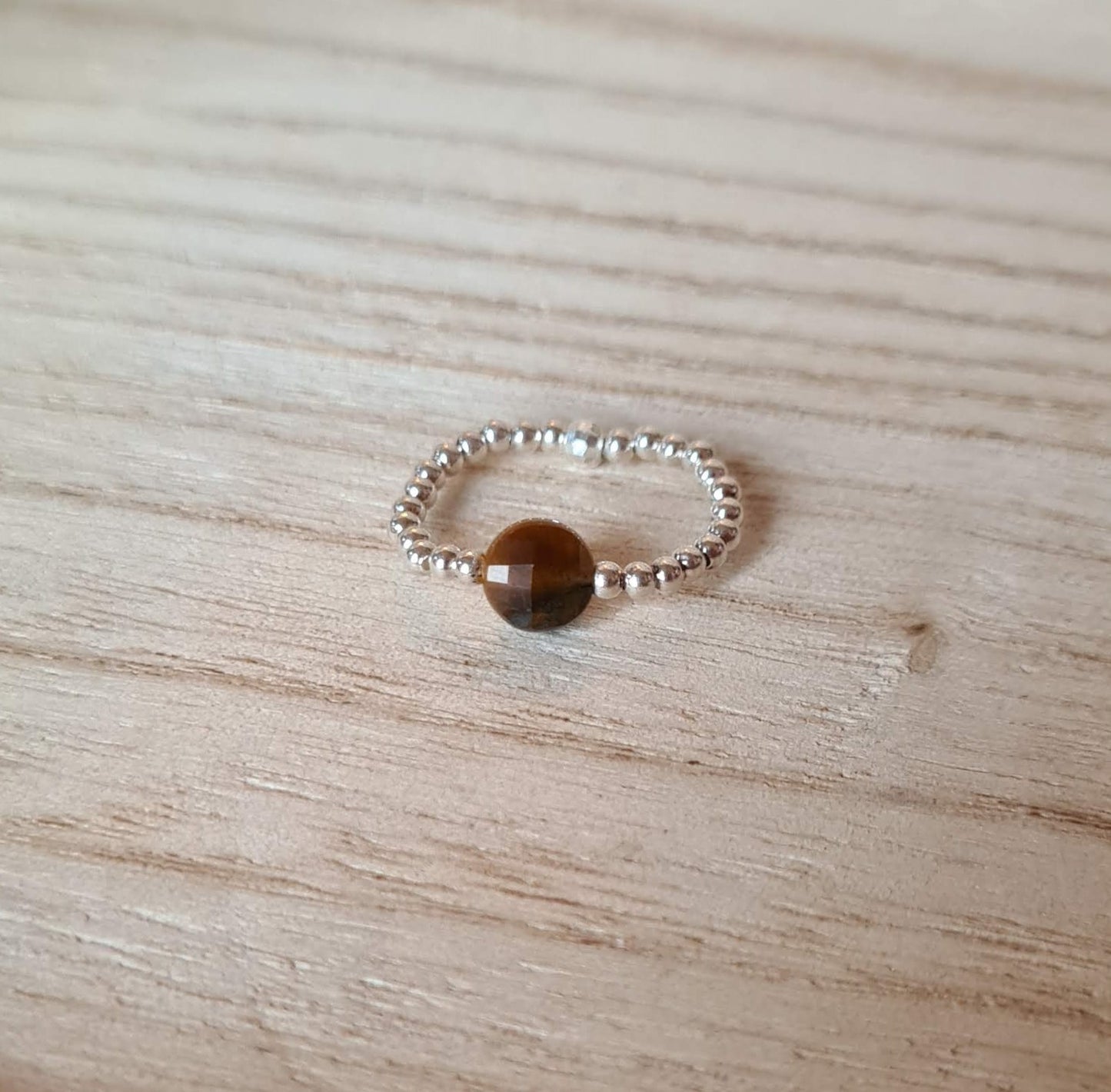 Bague"Nina" Oeil de tigre Argent 925 ou Gold filled