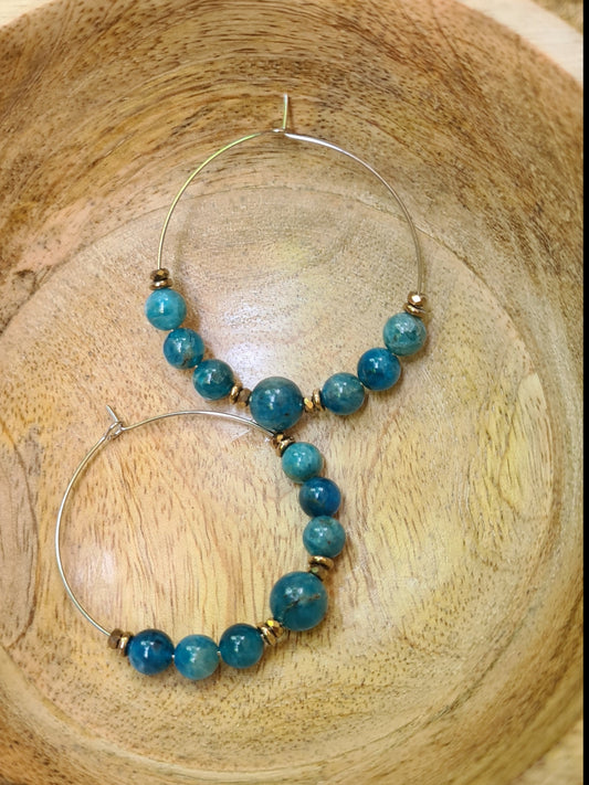 créoles en Apatite 40mm