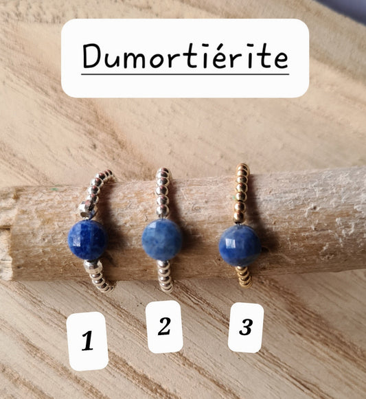 Bague"Nina" Dumortiérite Argent 925 ou Gold filled
