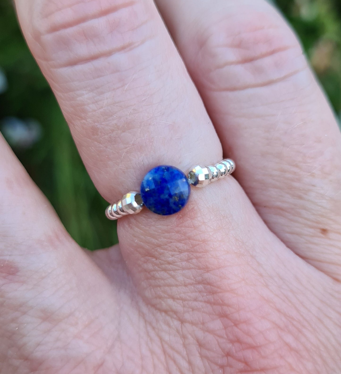 Bague"Nina" Lapis Lazuli Argent 925 ou Gold filled