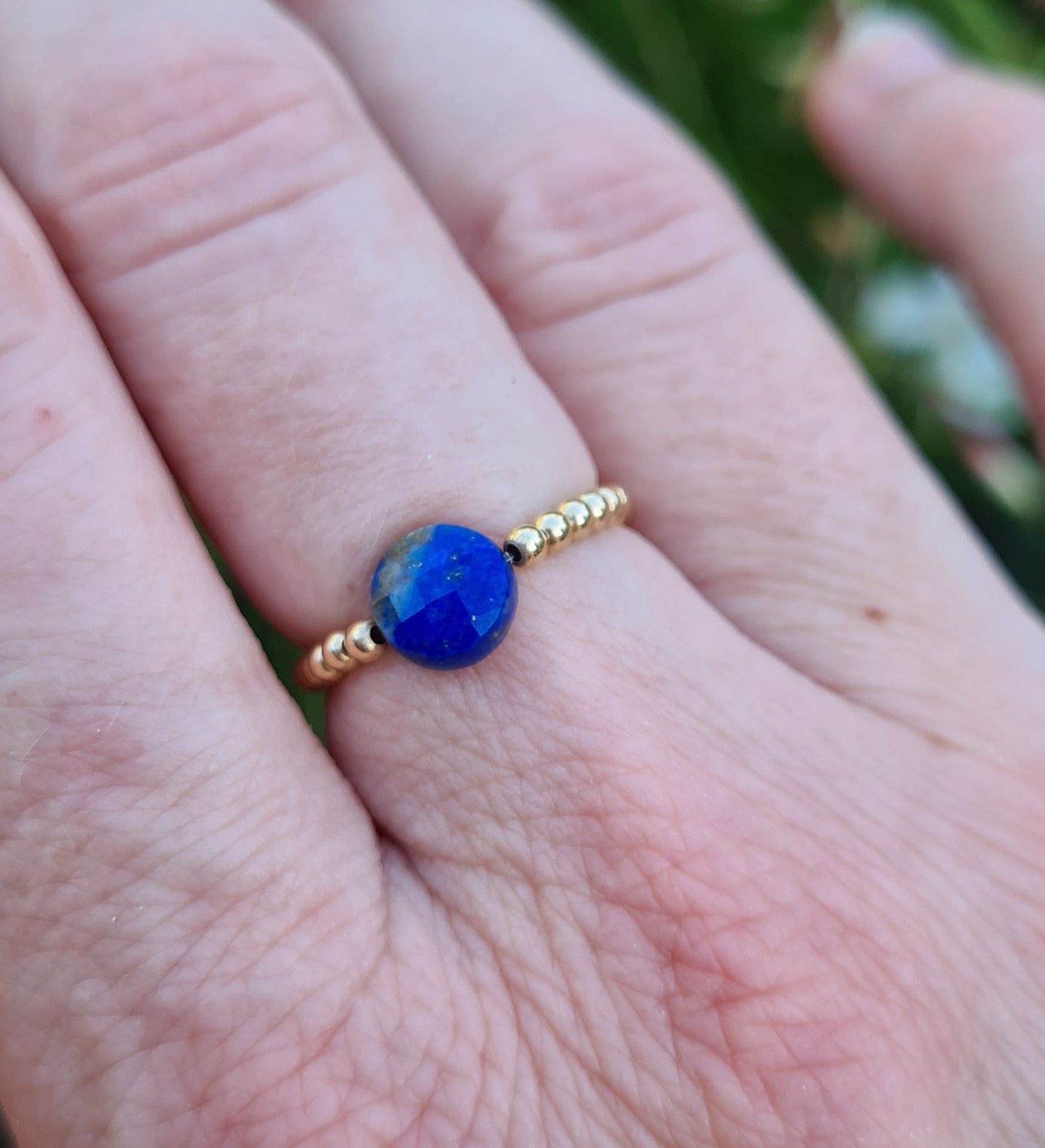 Bague"Nina" Lapis Lazuli Argent 925 ou Gold filled