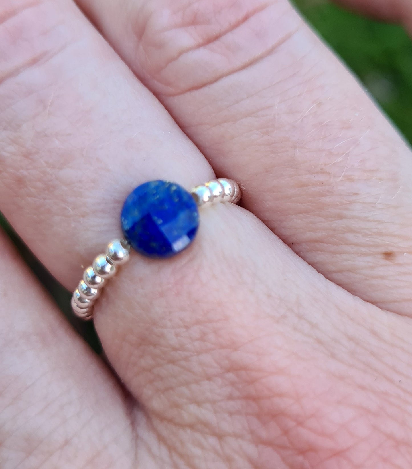 Bague"Nina" Lapis Lazuli Argent 925 ou Gold filled