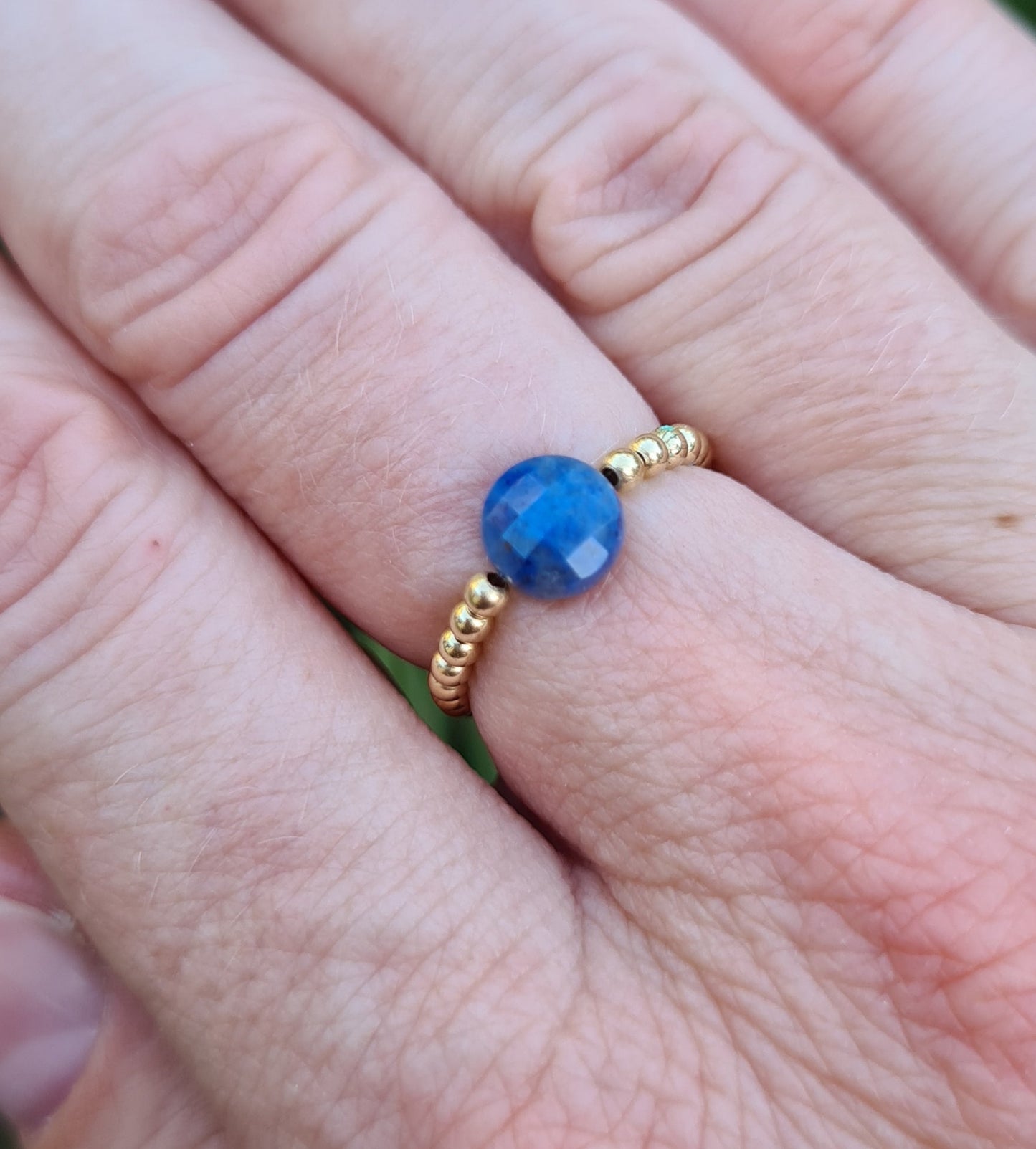 Bague"Nina" Dumortiérite Argent 925 ou Gold filled