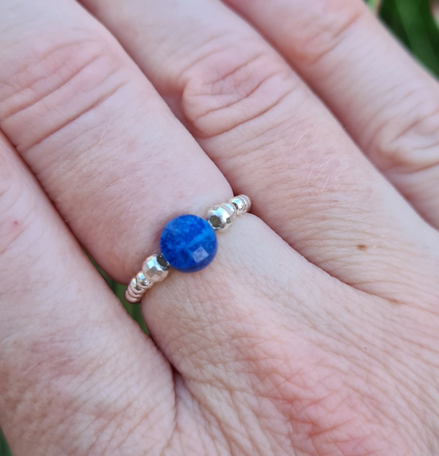 Bague"Nina" Dumortiérite Argent 925 ou Gold filled