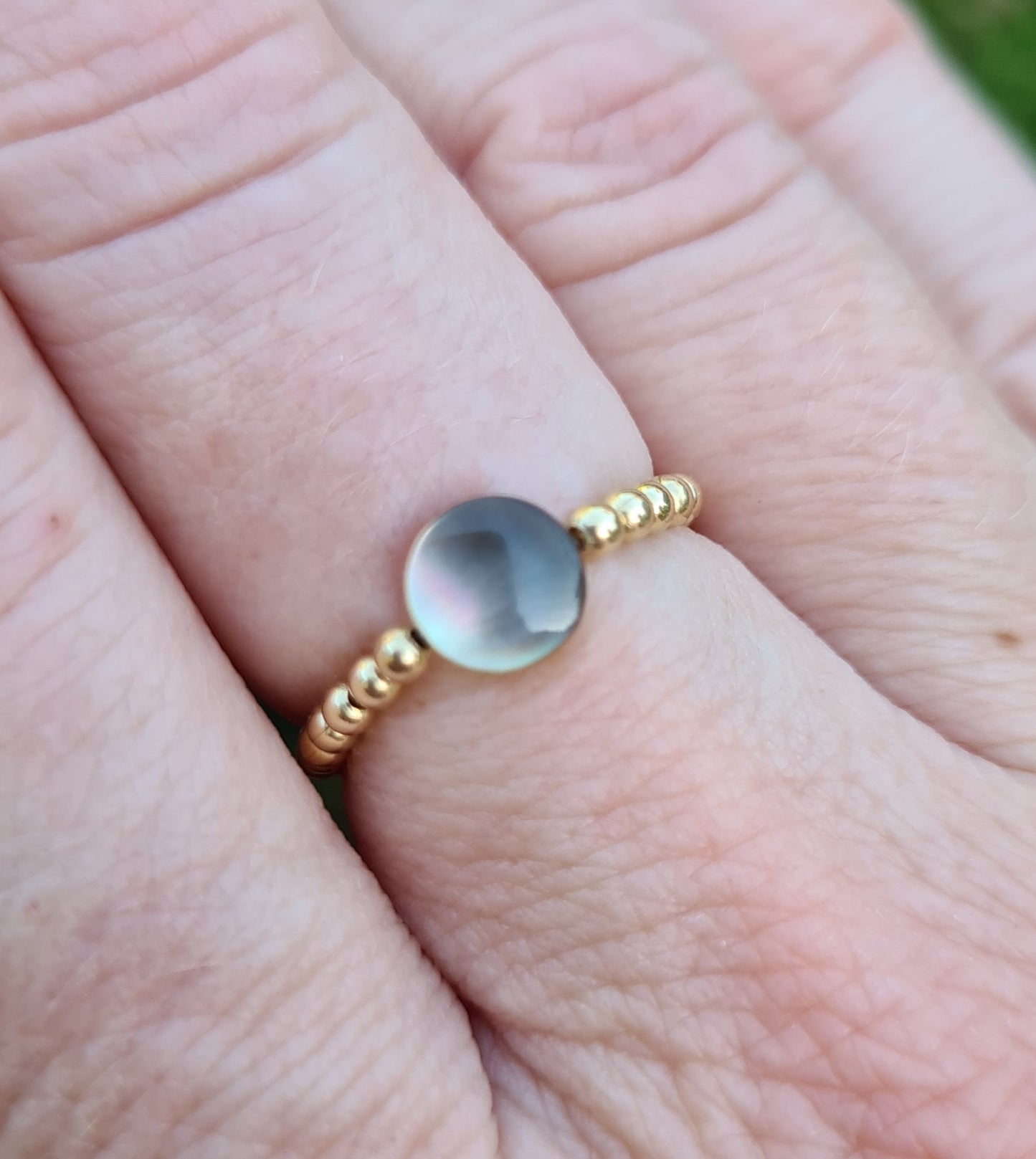 Bague"Nina" Nacre Argent 925 ou Gold filled