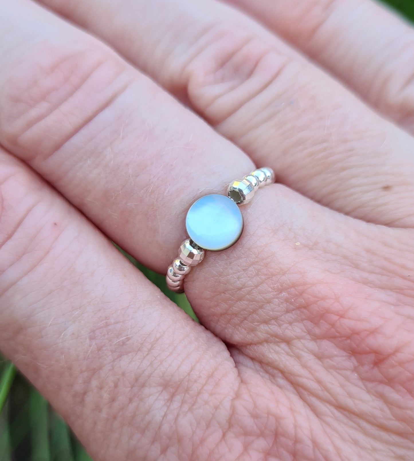 Bague"Nina" Nacre Argent 925 ou Gold filled