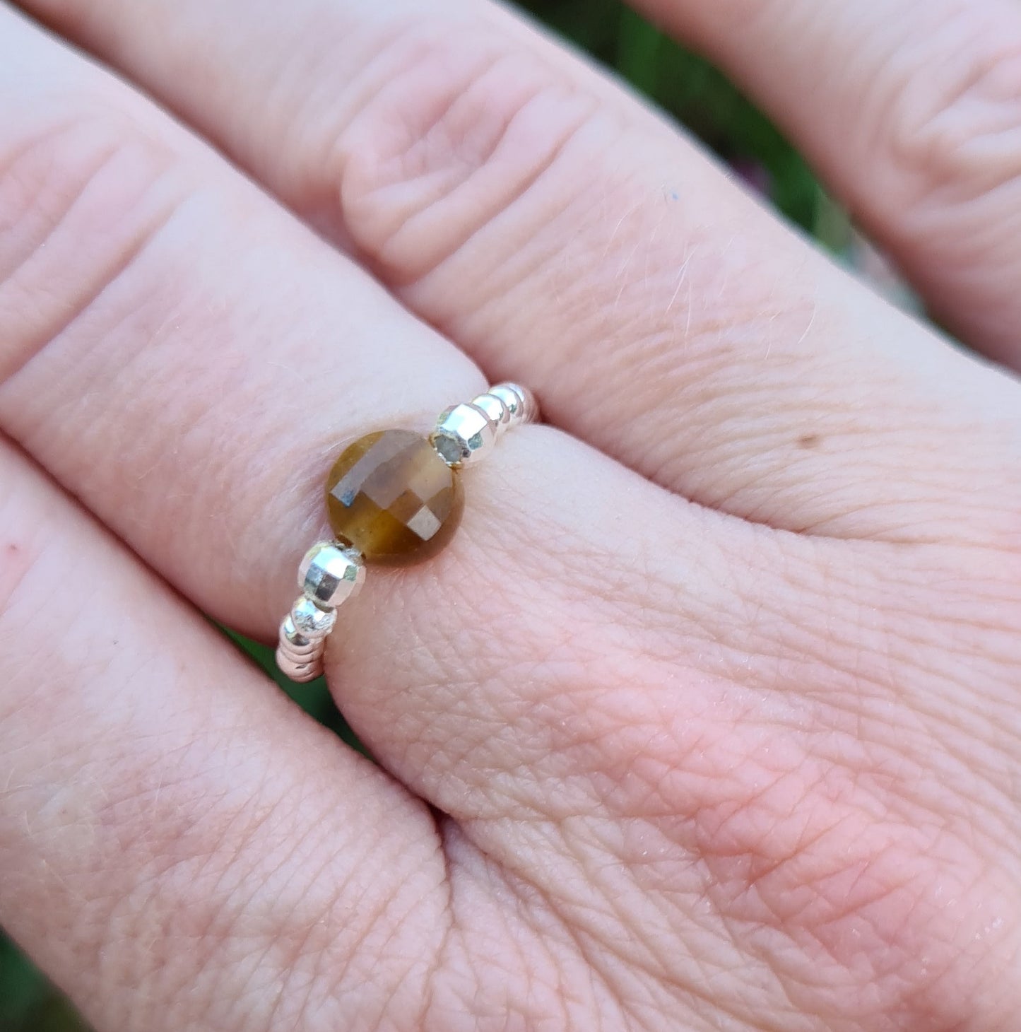 Bague"Nina" Oeil de tigre Argent 925 ou Gold filled