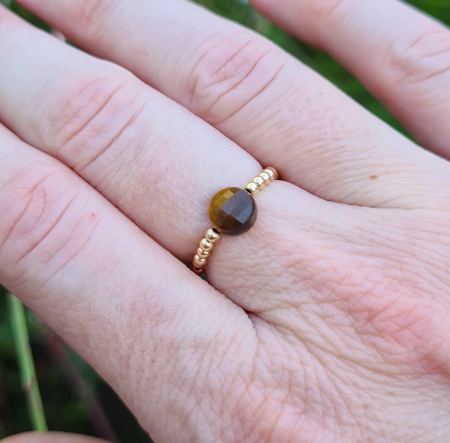 Bague"Nina" Oeil de tigre Argent 925 ou Gold filled