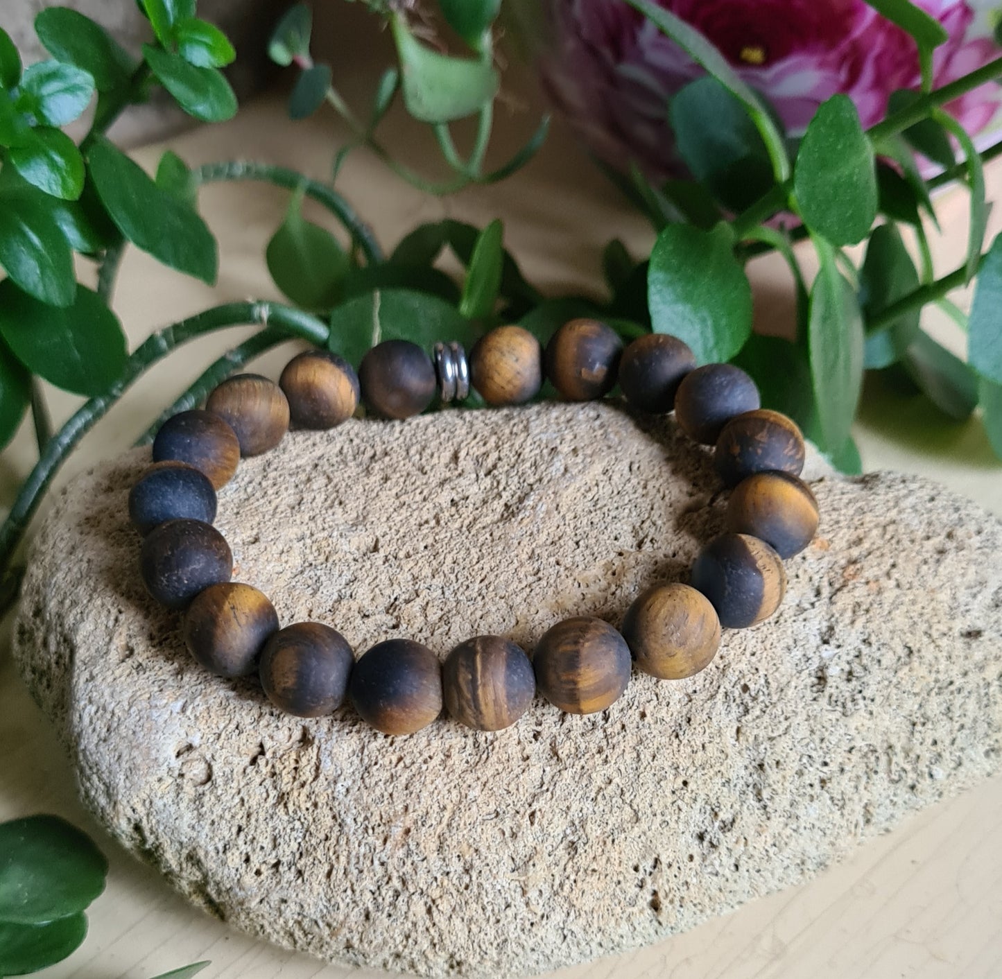 Bracelet Oeil de tigre dépoli