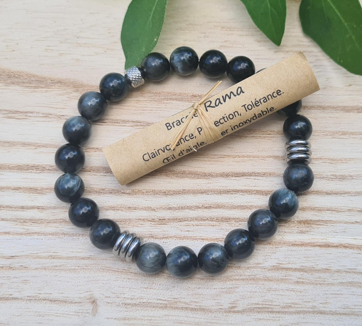 Bracelet "Rama" Oeil d'aigle 8mm