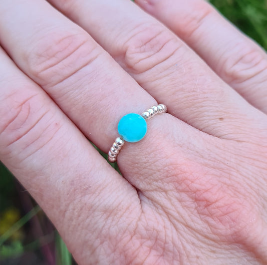 Bague"Nina" Amazonite Argent 925 ou Gold filled