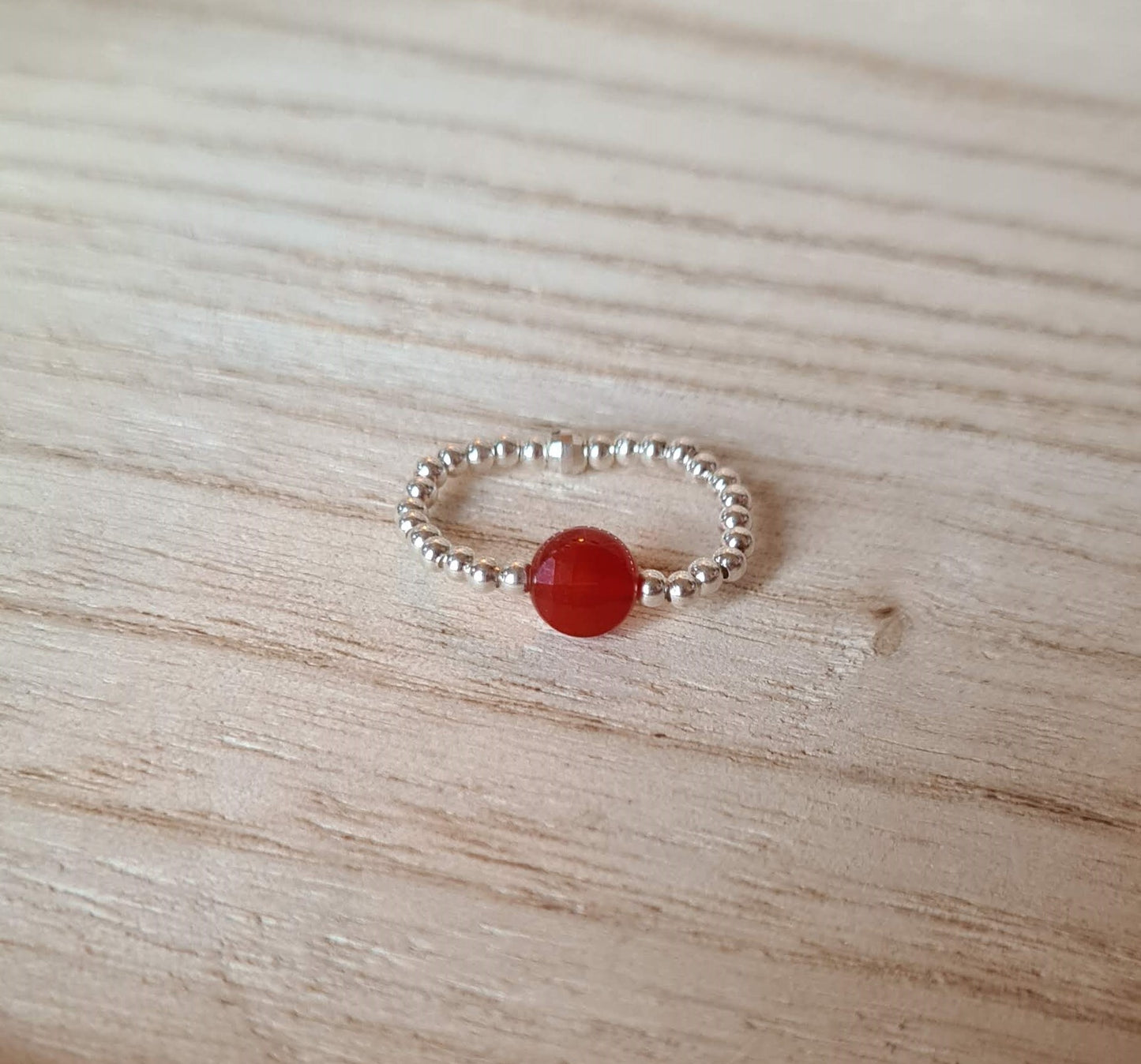 Bague"Nina" Cornaline Argent 925 ou Gold filled