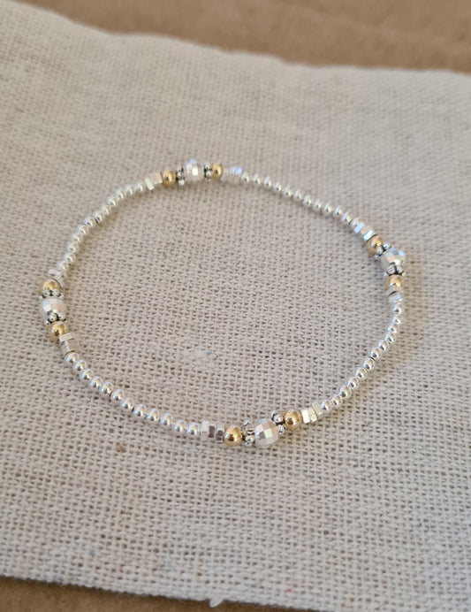 Bracelet "Lina" Argent 925 et Gold filled