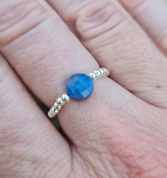 Bague"Nina" Dumortiérite Argent 925 ou Gold filled