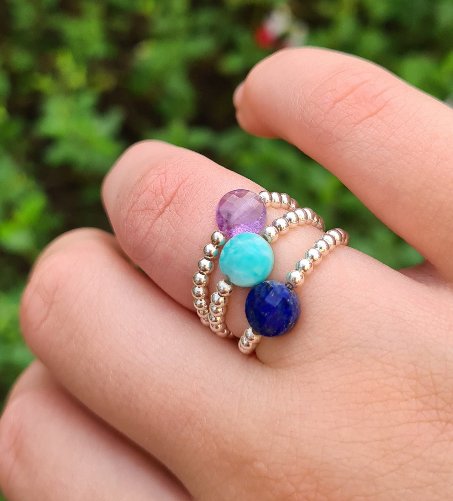 Bague"Nina" Améthyste Argent 925 ou Gold filled