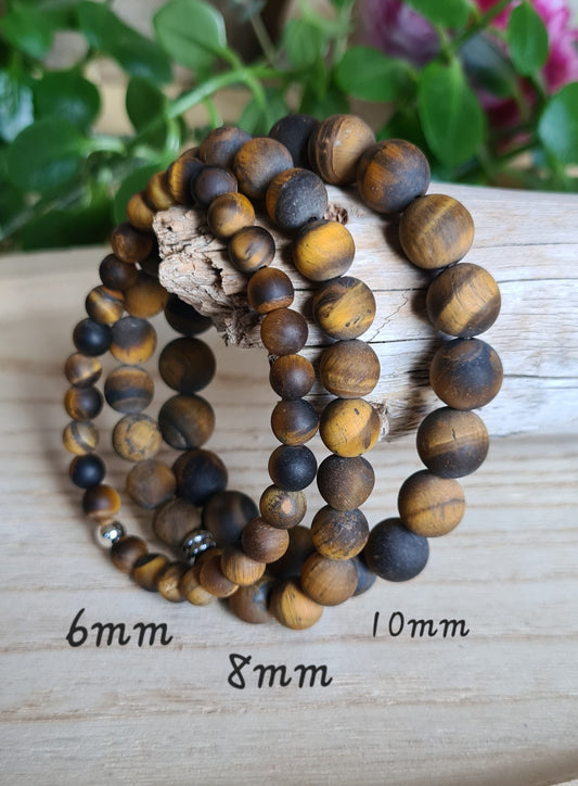 Bracelet Oeil de tigre dépoli